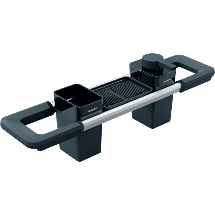 BLANCO Zestaw organizacyjny: rozsuwana szyna + dozownik + pojemnik na przybory kuchenne + tacka ociekowa 527448