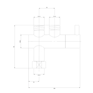 Omnires Y regulator temperatury do baterii umywalkowej czasowej Y1217CR, chrom połysk Y8877CR