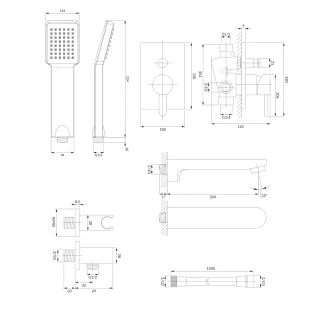 Omnires DARLING system wannowy podtynkowy, chrom połysk SYSDAW01CR
