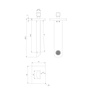 Omnires SACRAMENTO wylewka wannowa ścienna, chrom/biały połysk WDSACRAMENTOCRB