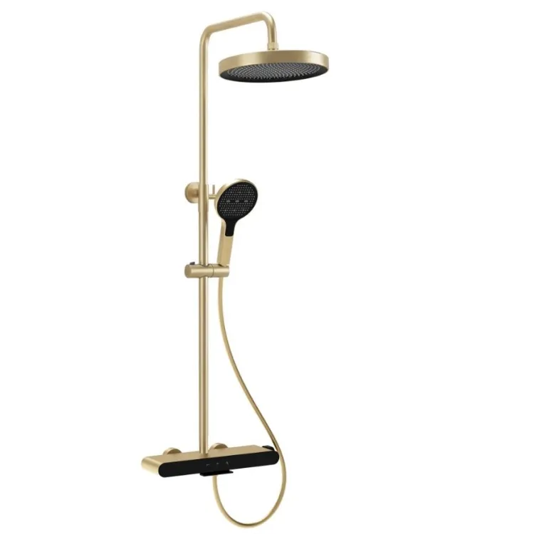 Rea ZESTAW NATRYSKOWY FAREL ZŁOTY SZCZOTKOWANY REA-P0355