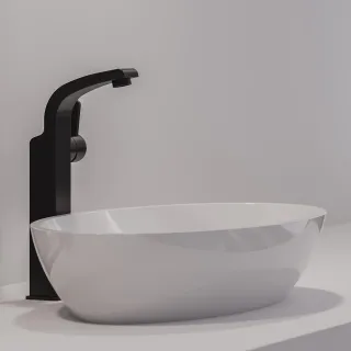 Omnires DARLING bateria umywalkowa wysoka, 33 cm, czarny półmat DA5013BL