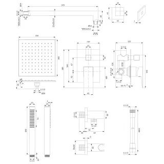 Omnires FRESH system prysznicowy podtynkowy, chrom połysk SYSFR17CR