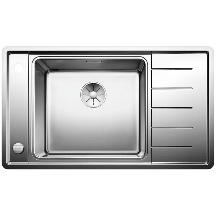 BLANCO ANDANO XL 6 S-IF Compact stal polerowana lewa, korek auto., InFino, odsączarka stalowa 523002
