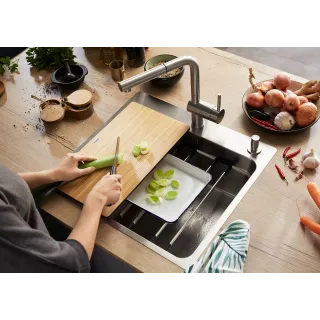 BLANCO ETAGON 500-IF/A stal polerowana, korek auto., InFino, szyny 521748