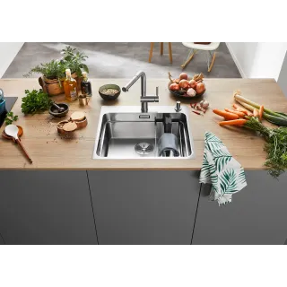 BLANCO ETAGON 500-IF/A stal polerowana, korek auto., InFino, szyny 521748