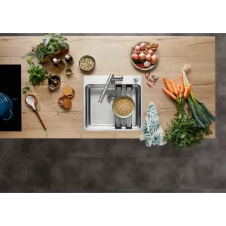 BLANCO ETAGON 500-IF/A stal polerowana, korek auto., InFino, szyny 521748