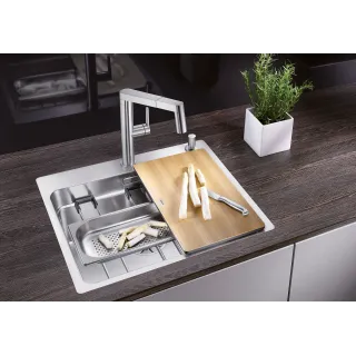 BLANCO ETAGON 500-IF/A stal polerowana, korek auto., InFino, szyny 521748