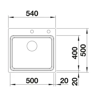 BLANCO ETAGON 500-IF/A stal polerowana, korek auto., InFino, szyny 521748