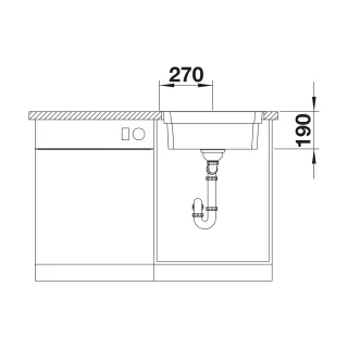 BLANCO ETAGON 500-IF/A stal polerowana, korek auto., InFino, szyny 521748