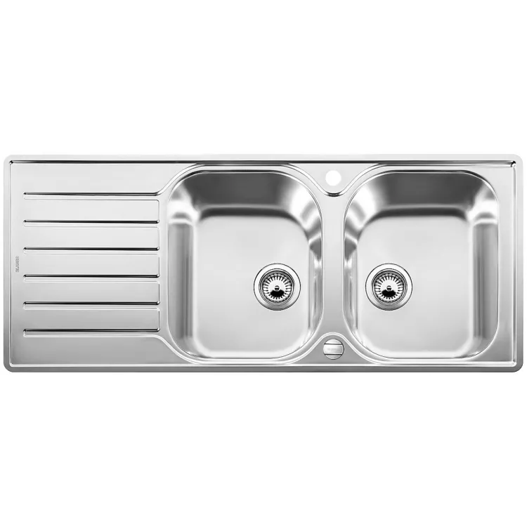 BLANCO LANTOS 8 S-IF Compact stal szczotkowana odwracalny, korek auto. 519713