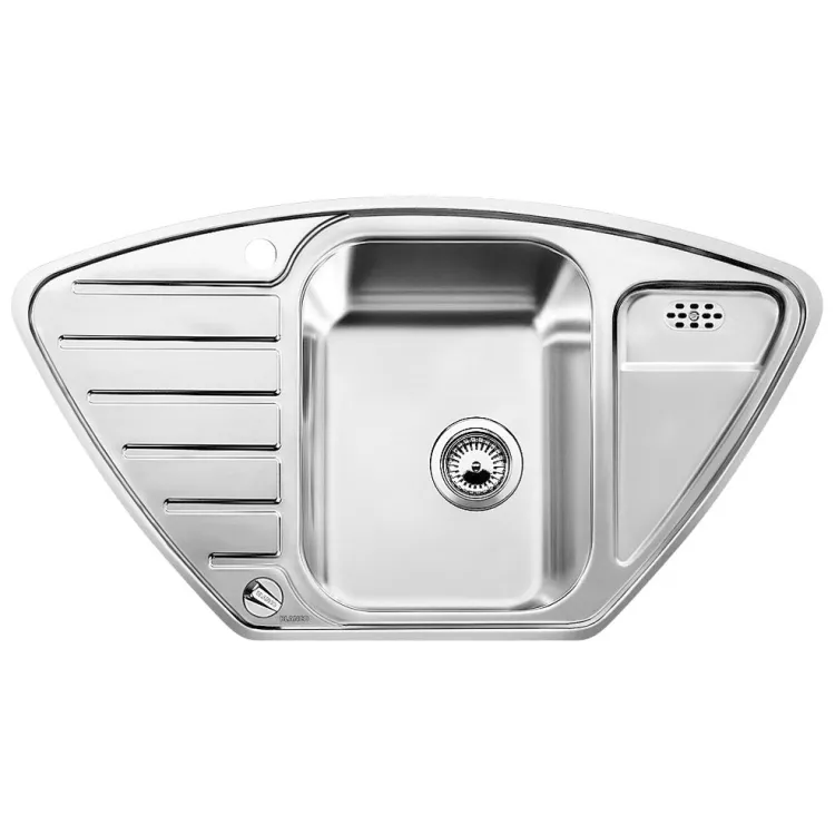 BLANCO LANTOS 9 E-IF stal szczotkowana narożny, korek auto. 516277