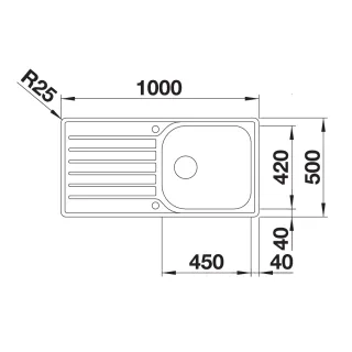 BLANCO LANTOS XL 6 S-IF stal szczotkowana odwracalny, korek auto. 519709