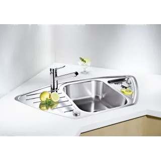 BLANCO LANTOS 9 E-IF stal szczotkowana narożny, korek auto. 516277