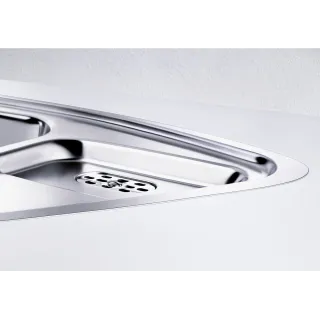 BLANCO LANTOS 9 E-IF stal szczotkowana narożny, korek auto. 516277