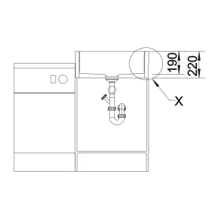 BLANCO PANOR 60 Ceramika biały połysk z dwoma otworami 514501