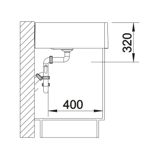 BLANCO PANOR 60 Ceramika biały połysk z jednym otworem 514486