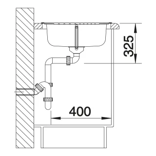 BLANCO TIPO 45 S Compact stal matowa odwracalny 513441
