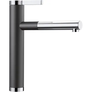 BLANCO LINEE-S Silgranit-Look antracyt/chrom 518438