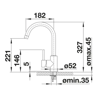 BLANCO MIDA chromowana 517742