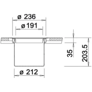 BLANCO SOLON-IF montaż na równi z blatem 512471