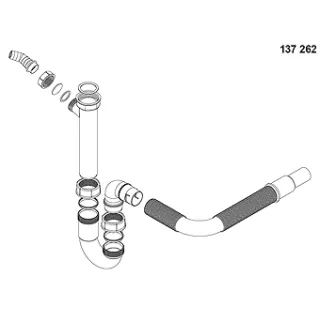 BLANCO Syfon z giętkim podłączeniem 137262