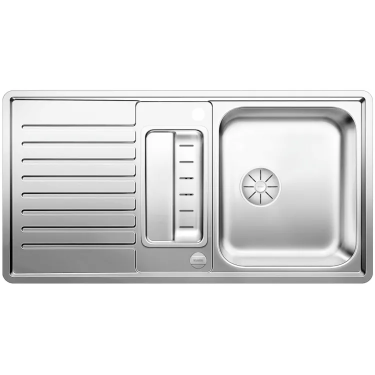 BLANCO CLASSIC Pro 5 S-IF stal polerowana odwracalny, korek auto., InFino, odsączarka stalowa 523663