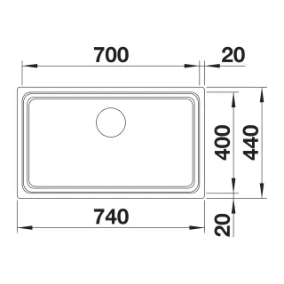 BLANCO ETAGON 700-IF stal polerowana, InFino, szyny 524272
