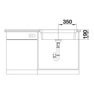 BLANCO ETAGON 700-IF/A stal polerowana, korek auto., InFino, szyny 524274