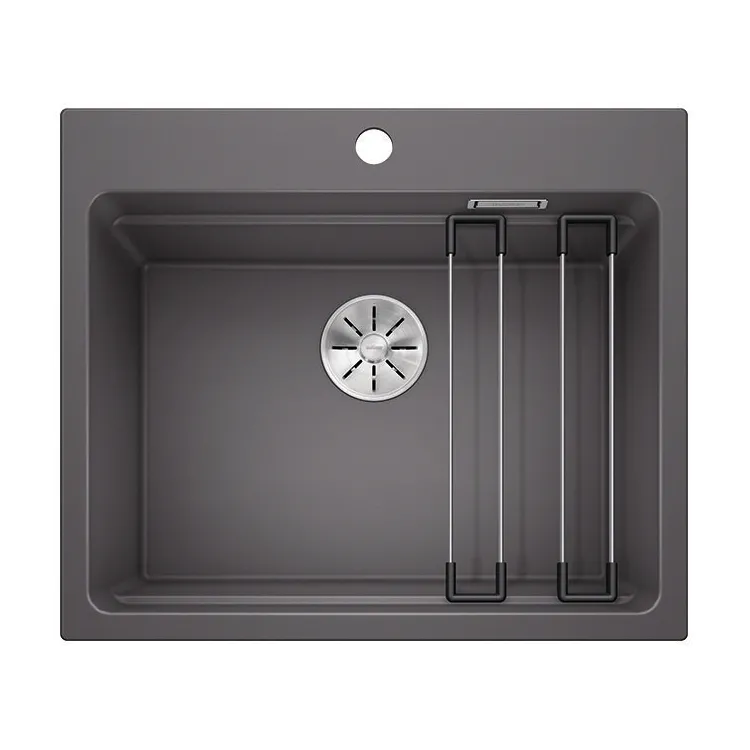 BLANCO ETAGON 6 Silgranit szarość skały, InFino, szyny 524540