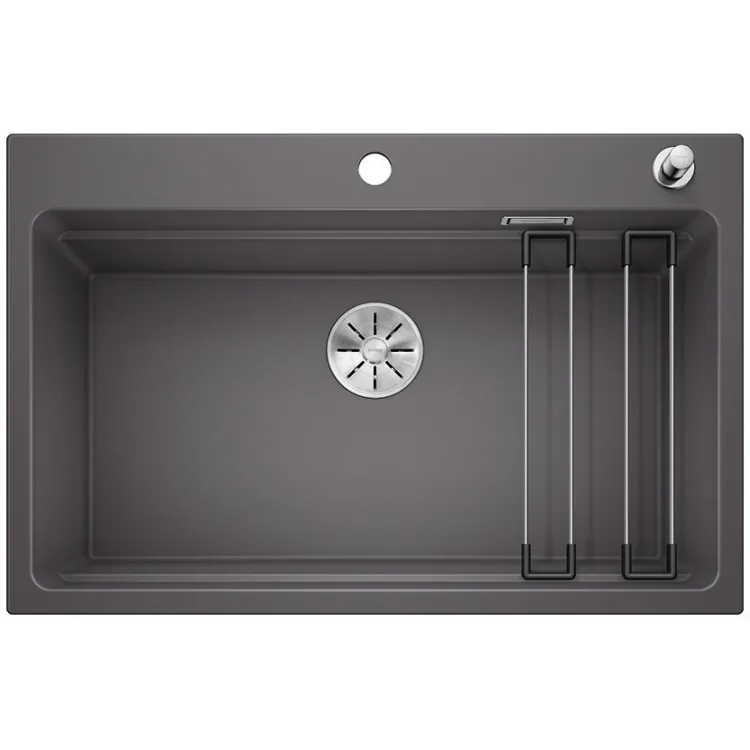 BLANCO ETAGON 8 Silgranit szarość skały, korek auto., InFino, szyny 525178