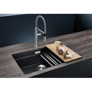 BLANCO ETAGON 700-U Silgranit szarość skały, InFino, szyny 525168