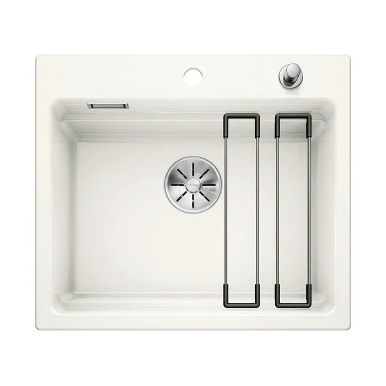 BLANCO ETAGON 6 Ceramika PuraPlus biały połysk, korek auto., InFino, szyny 525156