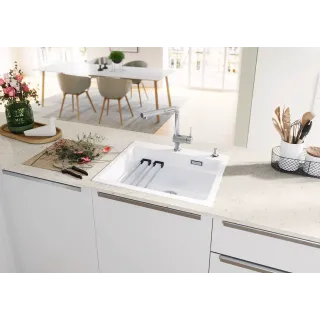 BLANCO ETAGON 6 Ceramika PuraPlus biały połysk, korek auto., InFino, szyny 525156