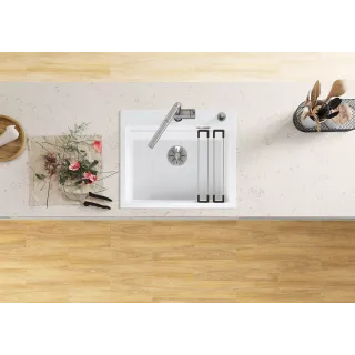 BLANCO ETAGON 6 Ceramika PuraPlus biały połysk, korek auto., InFino, szyny 525156