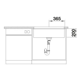 BLANCO ETAGON 700-U Silgranit kawowy, InFino, szyny 525176