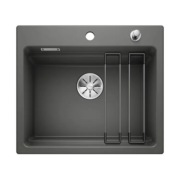 BLANCO ETAGON 6 Ceramika PuraPlus bazaltowy, korek auto., InFino, szyny 525161