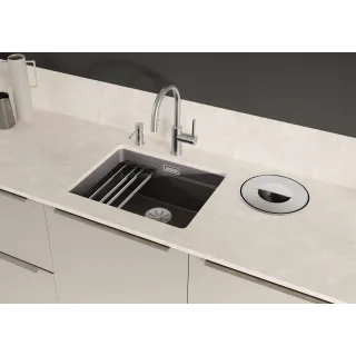 BLANCO ETAGON 500-U Ceramika PuraPlus magnolia połysk, InFino, szyny 525150