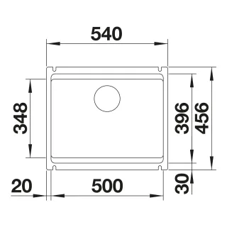 BLANCO ETAGON 500-U Ceramika PuraPlus magnolia połysk, InFino, szyny 525150