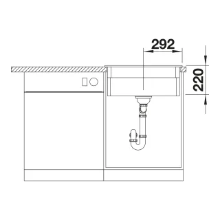 BLANCO ETAGON 6 Ceramika PuraPlus czarny, korek auto., InFino, szyny 525162