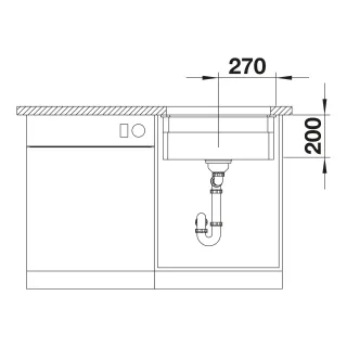 BLANCO ETAGON 500-U Ceramika PuraPlus czarny, InFino, szyny 525155