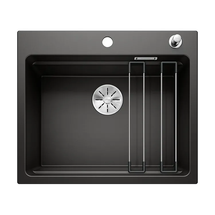 BLANCO ETAGON 6 Silgranit czarny,  korek auto., InFino, szyny 525889