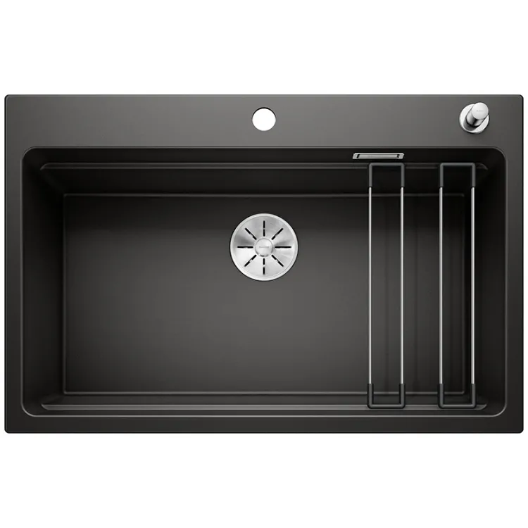 BLANCO ETAGON 8 Silgranit czarny, korek auto., InFino, szyny 525892