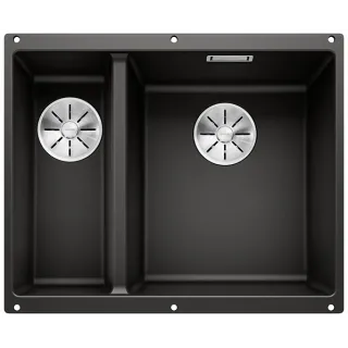 BLANCO SUBLINE 340/160-U Silgranit czarny, prawa, InFino...
