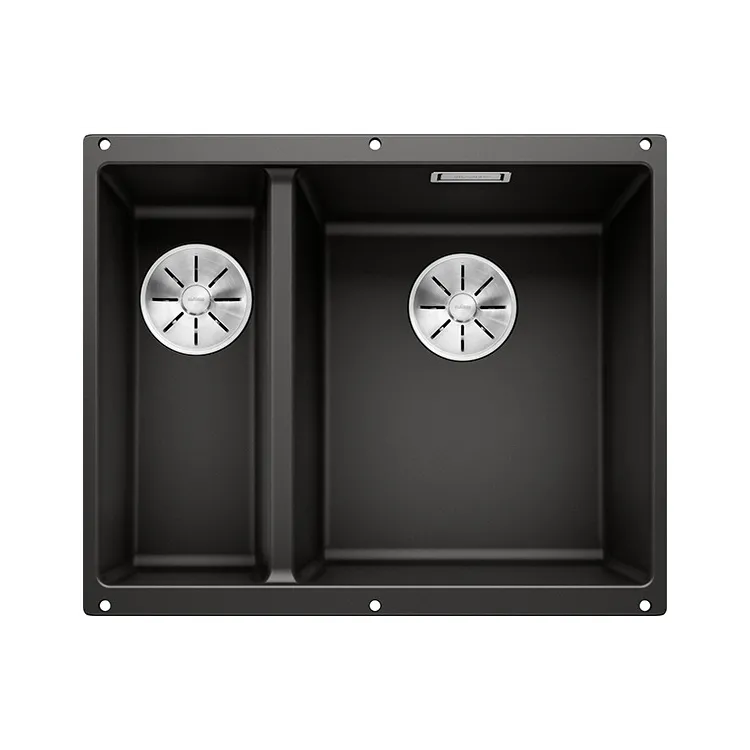 BLANCO SUBLINE 340/160-U Silgranit czarny, prawa, InFino 525986