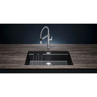 BLANCO ETAGON 700-U Silgranit czarny, InFino, szyny 525891