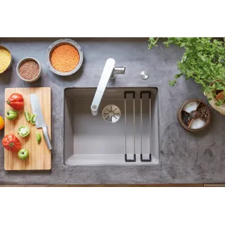 BLANCO ETAGON 500-U Silgranit czarny, InFino, szyny 525887