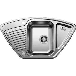 BLANCO TIPO 9 E stal matowa, narożny, korek auto. 526338