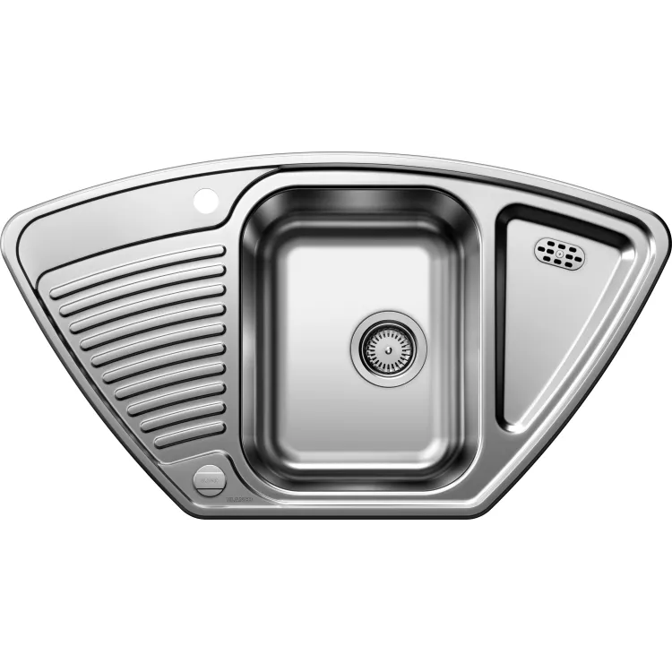 BLANCO TIPO 9 E stal matowa, narożny, korek auto. 526338