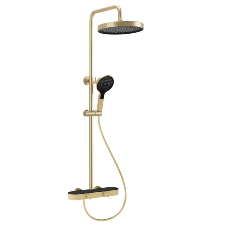 Rea ZESTAW NATRYSKOWY CREO ZŁOTY SZCZOTKOWANY REA-P0361